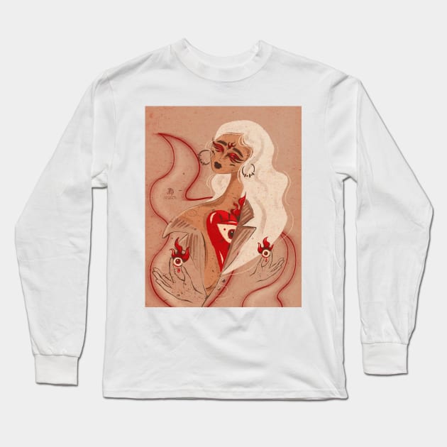 Eyes Long Sleeve T-Shirt by valentyna mohylei